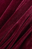 Elegant Solid Solid Color V Neck A Line Dresses