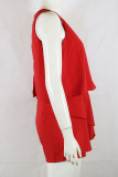 Casual Solid O Neck Loose Rompers