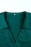 Work Elegant Solid Frenulum Solid Color Turn-back Collar A Line Dresses
