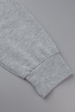 Casual Simplicity Solid Patchwork Zipper Hooded Collar Tops