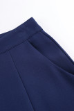 Casual Simplicity Solid Slit Solid Color Regular Straight Solid Color Bottoms
