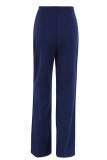 Casual Simplicity Solid Slit Solid Color Regular Straight Solid Color Bottoms