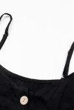 Sexy Elegant Solid Patchwork V Neck Sling Dress Dresses
