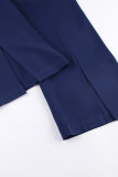 Casual Simplicity Solid Slit Solid Color Regular Straight Solid Color Bottoms