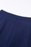 Casual Simplicity Solid Slit Solid Color Regular Straight Solid Color Bottoms