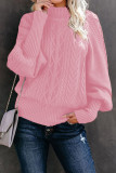 Sweet Elegant Solid Solid Color Turtleneck Tops
