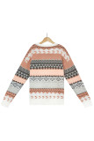 Casual Street Color Block Contrast O Neck Tops