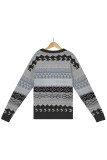 Casual Street Color Block Contrast O Neck Tops