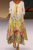 Sexy Print Printing O Neck A Line Dresses