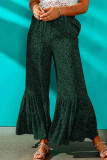 Elegant Printing Loose Mid Waist Wide Leg Full Print Bottoms