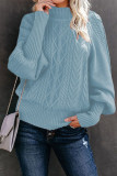 Sweet Elegant Solid Solid Color Turtleneck Tops