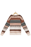 Casual Street Color Block Contrast O Neck Tops
