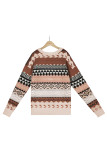 Casual Street Color Block Contrast O Neck Tops