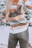 Casual Street Color Block Contrast O Neck Tops