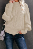 Sweet Elegant Solid Solid Color Turtleneck Tops