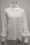 Sweet Elegant Solid Solid Color Turtleneck Tops