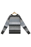 Casual Street Color Block Contrast O Neck Tops