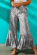 Elegant Printing Loose Mid Waist Wide Leg Full Print Bottoms