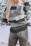 Casual Street Color Block Contrast O Neck Tops
