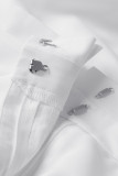 Work Simplicity Solid With Belt Loose High Waist Straight Solid Color Bottoms