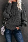 Sweet Elegant Solid Solid Color Turtleneck Tops