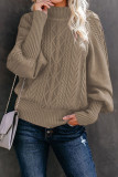 Sweet Elegant Solid Solid Color Turtleneck Tops