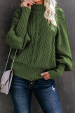 Sweet Elegant Solid Solid Color Turtleneck Tops
