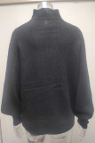 Sweet Elegant Solid Solid Color Turtleneck Tops
