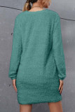 Casual Simplicity Solid Solid Color O Neck A Line Dresses