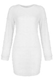 Casual Simplicity Solid Solid Color O Neck A Line Dresses