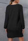 Casual Simplicity Solid Solid Color O Neck A Line Dresses