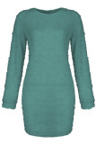 Casual Simplicity Solid Solid Color O Neck A Line Dresses