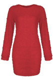 Casual Simplicity Solid Solid Color O Neck A Line Dresses