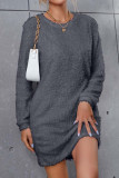 Casual Simplicity Solid Solid Color O Neck A Line Dresses