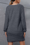 Casual Simplicity Solid Solid Color O Neck A Line Dresses