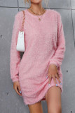 Casual Simplicity Solid Solid Color O Neck A Line Dresses