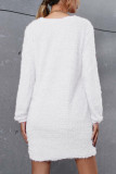 Casual Simplicity Solid Solid Color O Neck A Line Dresses