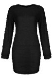 Casual Simplicity Solid Solid Color O Neck A Line Dresses