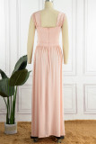 Sweet Elegant Solid Backless Slit Scarf Collar A Line Dresses