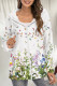 Casual Floral Pocket Hooded Collar Tops
