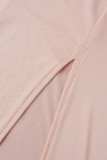 Sweet Elegant Solid Backless Slit Scarf Collar A Line Dresses