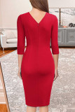 Simplicity Formal Solid With Belt Dresses