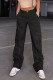 Street Solid Pocket Straight Solid Color Bottoms