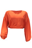 Casual Simplicity Solid Solid Color O Neck Tops