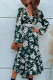 Sexy Elegant Print Flounce Asymmetrical A Line Dresses