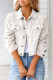 Casual Street Solid Buckle Turndown Collar Outerwear