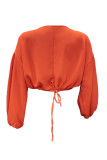 Casual Simplicity Solid Solid Color O Neck Tops