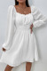 Solid Solid Color Square Collar A Line Dresses