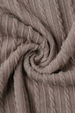 Casual Solid Backless Half A Turtleneck A Line Dresses
