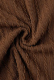 Casual Solid Backless Half A Turtleneck A Line Dresses